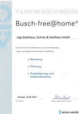 Busch-free@home® Teilnahmebescheinigung