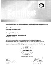 Praxisseminar zur Messtechnik Praxisseminar zur Messtechnik