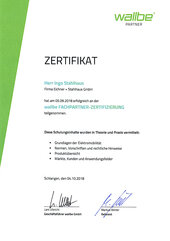 wallbe Fachpartner-Zertifizierung
