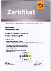 Arbeiten unter Spannung 1kV