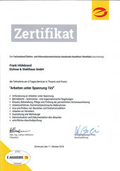 Arbeiten unter Spannung 1kV