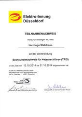 Sachkundenachweis für Netzanschlüsse